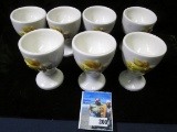 (7) Gorbel E. Germany Goblets #81104 07. All with Yellow Daffodil design.