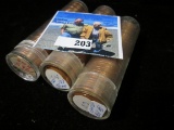 1963, 64, & 65 Solid-date Rolls of Canada Maple Leaf Cents stored in plastic tubes. Mostly full roll