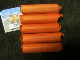 Pack of (5) Rolls of Wheat Cents: 1948P, 1948 D, 1944 P, 1934P, & 1953D. Circulated.