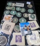 (24) Old Post Card and Envelope Stamps.
