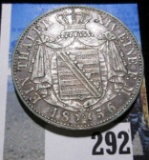 1856F Sachsen Germany Silver Ein Thaler, EF.