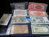 (9) Miscellaneous Foreign Bank Notes including a World War II Philippines Island Guerilla Note.