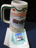 1996 Grant's American Homestead Budweiser Beer Holiday Stein.