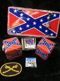 Group of Confederate Flag related memorabilia.