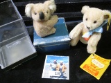 Genuine Mohair Teddy Bear & Koala Bear from Germany. Box for Bear included with hang tags.