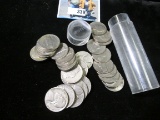 (28) 1955 D Jefferson Nickels in a coin tube.