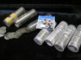 (7) Partial to full plastic tubes of Jefferson Nickels. Includes a decent group of Silver World War