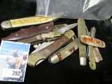 Several Old Parts Pocket Knives. A nice project group.