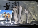 Bag of miscellaneous Knife Parts and blades.