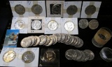 (11) 40% Silver Kennedy Half Dollars; (26) Clad Kennedy Half Dollars; and (1) Gold-plated Kenndy Hal