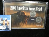 2005 American Bison Nickels two-piece Set in a special holder.