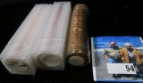 1955 D, 57 D, & 60 P Gem BU Solid-date Rolls of Lincoln Cents.