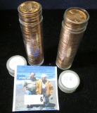 1974 D & 75 D Gem BU Solid-date Rolls of Lincoln Cents.