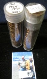 1954 P & 55 P Gem BU Solid-date Rolls of Lincoln Cents.
