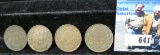 1901 VF, 1902 VF, 1916 EF, & 1919 VF+ Canada Large Cents.