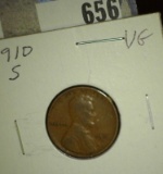 1910 S Lincoln Cent, VG.
