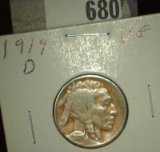 1919 D Buffalo Nickel, VG.