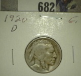 1920 D Buffalo Nickel, Good.