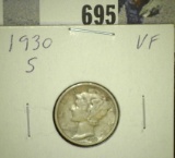 1930 S Mercury Dime, VF.