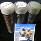 1971 P Gem BU Roll of Lincoln Cents; 1967 P & 68 S Gem BU Rolls of Jefferson Nickels.