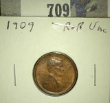 1909 P Lincoln Cent, Red-Brown Uncirculated.