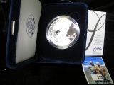 2008 W Silver Proof American Eagle Dollar in original box with COA.