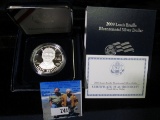 2009 P Proof Louis Braille Silver Dollar in original government box.