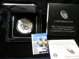 2015 P United States Marshals Service 225th Anniversary Proof Silver Dollar in original box with COA