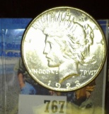 1923 S Brilliant U.S. Peace Silver Dollar.