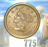 1855 U.S. Large Cent, Brown AU, Newcomb # 7.