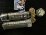 1956 P & 56 D Solid-date Gem BU Rolls of Jefferson Nickels.