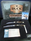 No. 379 Solo and 373 Trio Traditional Buck Knife set in Collector's Edition Tin.