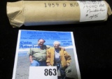 1959 D Original foil wrapped BU Roll of Jefferson Nickels.