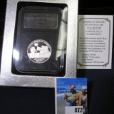 Apollo Moon Landing 1/2 Troy ounce Silver Proof Medallion in a special case with COA.