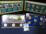 8-piece Abraham Lincoln 2009 P & D Type Set of Lincoln Cents; World War II Silver Nickel Mintmark Co