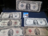 Collection of Old United States Currency dating back to 1917.
