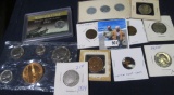 1982 Philadelphia Mint Souvenir Set with Coins and Medals; 1965 Great Britain Half Penny; Lincoln Ce