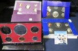 1968 S Silver, 73 S, 83 S, & 90 S U.S. Proof Sets in original boxes of issue.