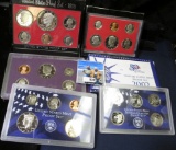 1978 S, 81 S, 87 S & 2002 S U.S. Proof Sets in original plastic cases.