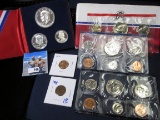 1987 Philadelphia six-piece set with Mint medal; 1987 P & D Mint Set; 1901 Indian Head Cent; 1970 S