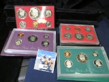 1980 S, 1973 S, 1988 S, & 1996 S U.S. Proof Sets in original boxes.