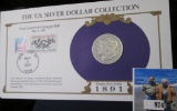 1891 P Morgan Silver Dollar in a special Postmarked cover with stamps issued from New York, NY in 20