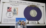 1924 P Peace Silver Dollar in a special Postmarked cover with stamps issued from Washington D.C. in