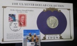 1928 S Peace Silver Dollar in a special Postmarked cover with stamps issued from Washington D.C in 2