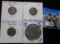 Error Coin Lot Includes A 1971-D Peg Leg Ike Dollar & 3- 1955 Poor Man's Double Dies Wheat Cent