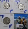1942-P, 1944-P, & 1945-P Silver War Nickels
