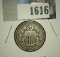1866 with Rays U.S. Shield Nickel, questionable piece, sold as is!