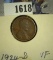 1924 D Lincoln Cent, Semi-key date. VF.