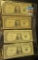 (2) Series 1957, Series 1957A & Series 1957B  One Dollar Silver Certificates stored in a four-pocket
