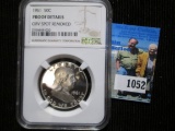 1961 Franklin Half Graded Proof Details Spot Removed By Ngc